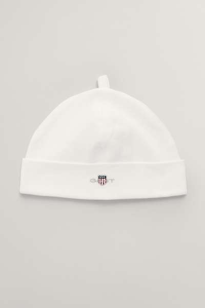 SAPKA GANT SHIELD BEANIE WHITE