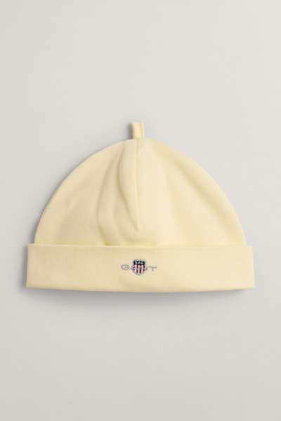 SAPKA GANT SHIELD BEANIE VANILLA YELLOW