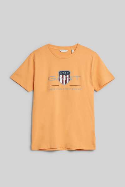 PÓLÓ GANT ARCHIVE SHIELD SS T-SHIRT CORAL APRICOT
