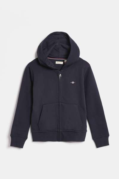 MELEGÍTŐ FELSŐ GANT SHIELD ZIP HOODIE EVENING BLUE