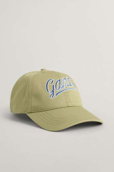SAPKA 7-16 ÉVES GANT SCRIPT LOGO CAP BEIGE GREEN