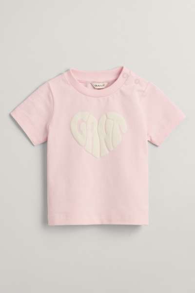 PÓLÓ GANT HEART GRAPHIC SS T-SHIRT CRYSTAL PINK