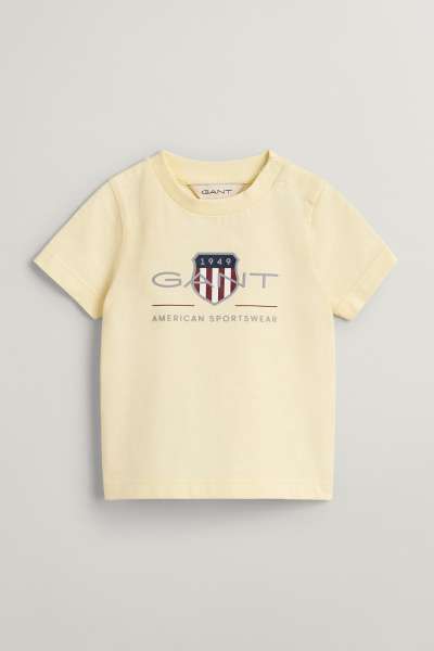 PÓLÓ GANT ARCHIVE SHIELD SS T-SHIRT VANILLA YELLOW