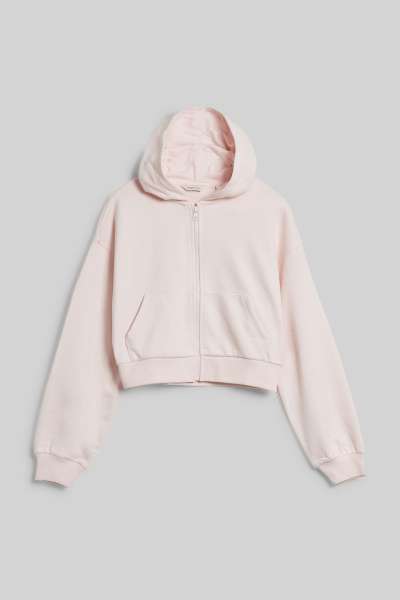 MELEGÍTŐ FELSŐ GANT CROPPED SCRIPT LOGO ZIP HOODIE CRYSTAL PINK