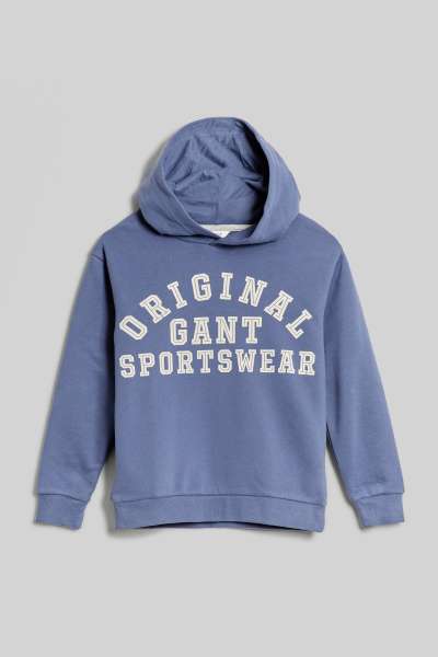 MELEGÍTŐ FELSŐ GANT ORIGINAL SPORTSWEAR HOODIE WASHED BLUE