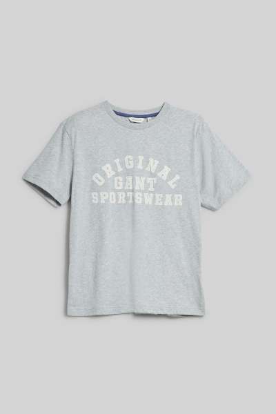 PÓLÓ GANT ORIGINAL SPORTSWEAR T-SHIRT LIGHT GREY MELANGE
