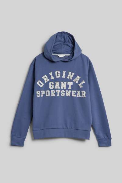 MELEGÍTŐ FELSŐ GANT ORIGINAL SPORTSWEAR SWEAT HOODIE WASHED BLUE