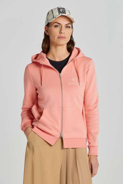 MELEGÍTŐ FELŐ GANT REG TONAL HIELD ZIP HOODIE PEACHY PINK