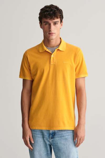 PÓLÓ GANT SUNFADED PIQUE SS RUGGER EDAL YELLOW