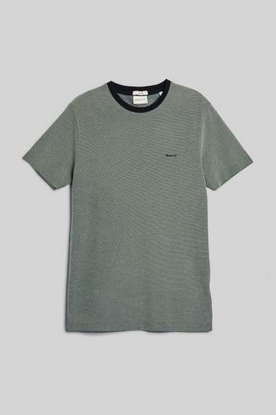 PÓLÓ GANT 4-COL OXFORD LIM  T-HIRT PINE GREEN