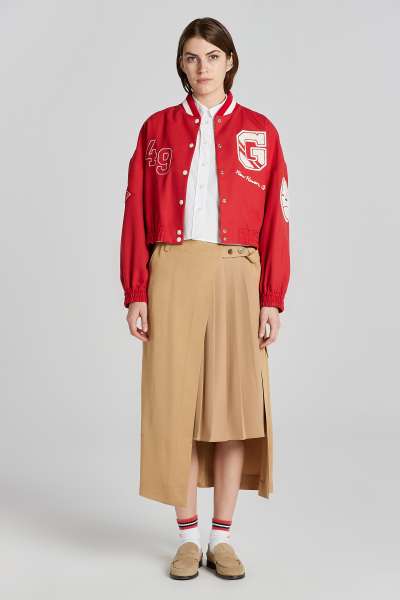 DZEKI GANT CROPPED VARITY JACKET BRIGHT RED