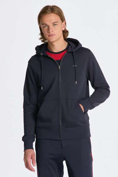 ELEGÍTŐ FELSŐ GANT REG SHIELD FULL ZIP HOODIE EVENING BLUE