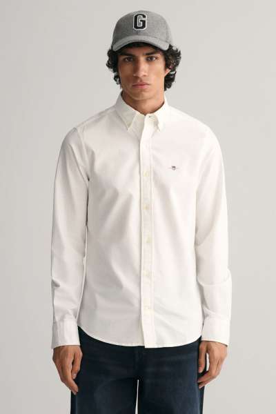ING GANT SLIM OXFORD SHIRT WHITE