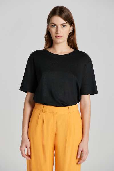 PÓLÓ GANT LINEN  T-HIRT BLACK