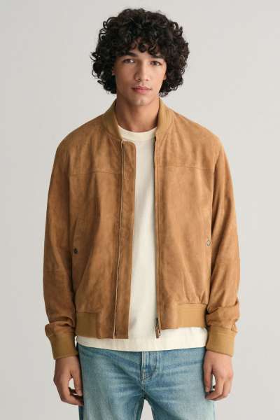 DZEKI GANT UEDE BOMBER JACKET DARK KHAKI