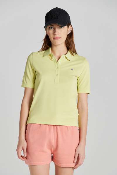 PÓLÓ GANT SLI SHIELD SS PIQUE POLO PASTEL LIE