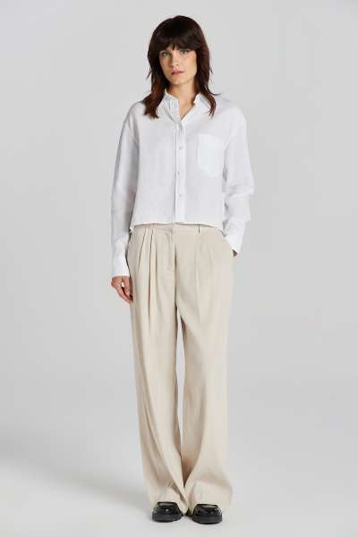 NADRÁG GANT REL STRETCH LINEN TAILORED PANT SOFT OAT