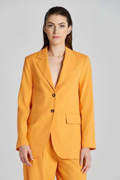 ZAKÓ GANT REG STRETCH LINEN BLAZER MEDAL YELLOW