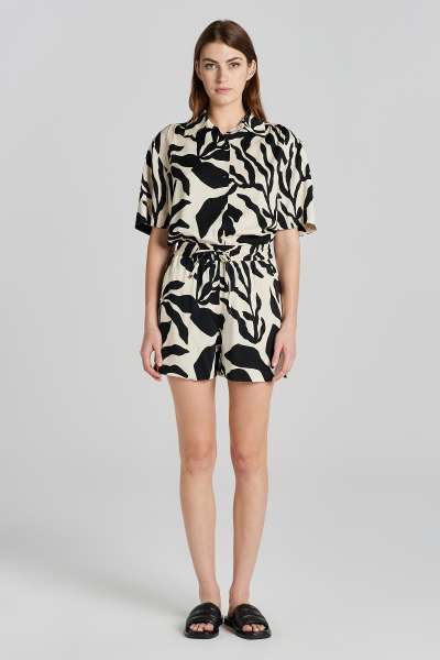 RÖVIDNADRÁG GANT REL PALM PRINT PULL ON SHORTS SOFT OAT