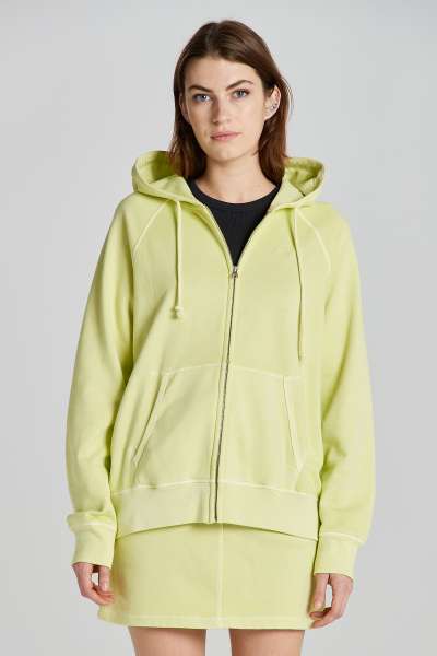 MELEGÍTŐ FELSŐ GANT REL SUNFADED ZIP HOODIE PASTEL LIME