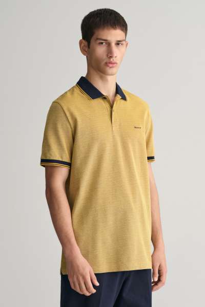 PÓLÓ GANT 4-COL OXFORD SS PIQUE EDAL YELLOW