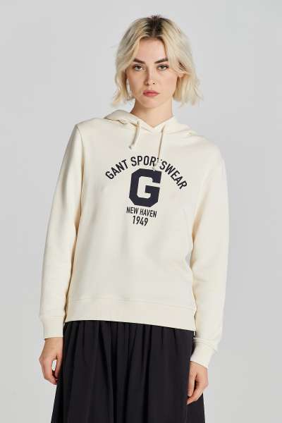 MELEGÍTŐ FELŐ GANT REG LOGO HOODIE CREAM