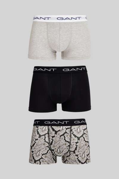 ALÓNEMŰ GANT PAILEY PRINT TRUNK 3-PACK BLACK