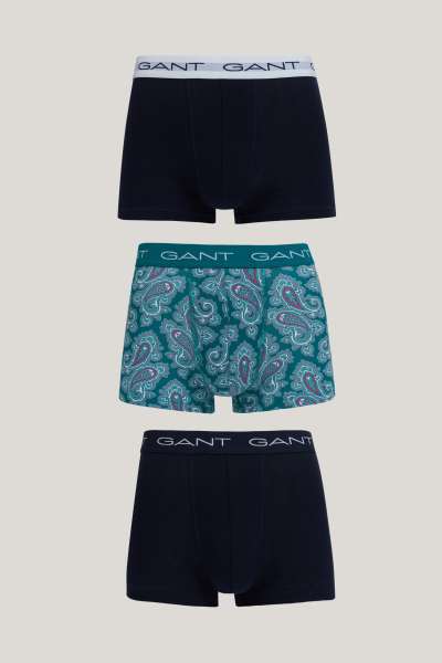 ALSÓNEŰ GANT PAISLEY PRINT TRUNK 3-PACK OCEAN TURQUOSIE