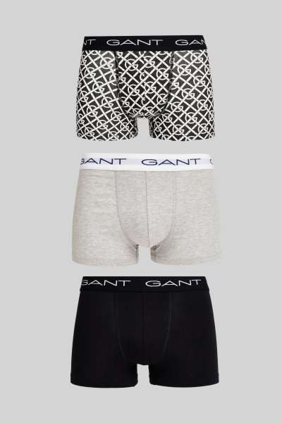 ALSÓNEŰ GANT G PATTERN TRUNK 3-PACK BLACK