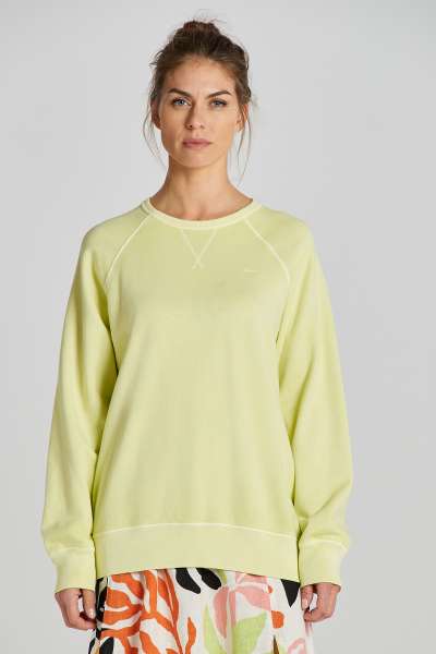 MELEGÍTŐ FELSŐ GANT REL SUNFADED C-NECK SWEAT PASTEL LIME