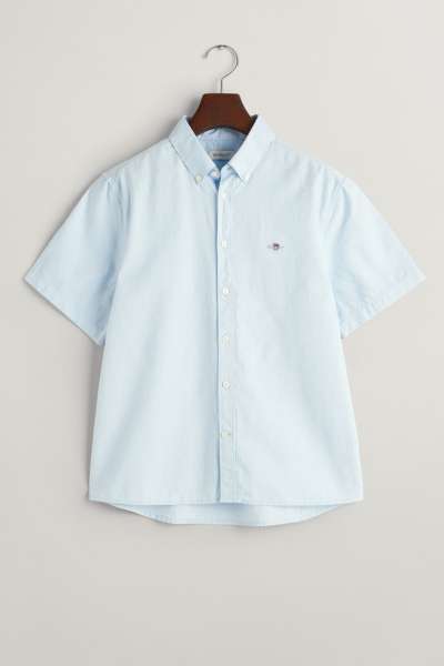 ING GANT REG SS OXFORD B.D SHIRT CAPRI BLUE