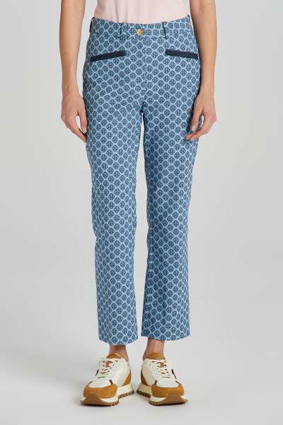 NADRÁG GANT SLIM MONOGRAM JACQUARD PANTS SALTY SEA