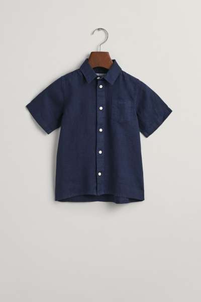 ING GANT REG. LINEN SS SHIRT MARINE