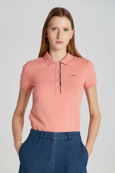 PÓLÓ GANT CONTRAT COLLAR  PIQUE POLO PEACHY PINK