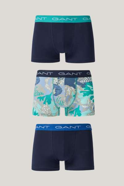 ALÓNEMŰ GANT EA PRINT TRUNK 3-PACK LAGOON BLUE