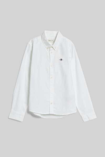 ING GANT SHIELD OXFORD BD SHIRT WHITE