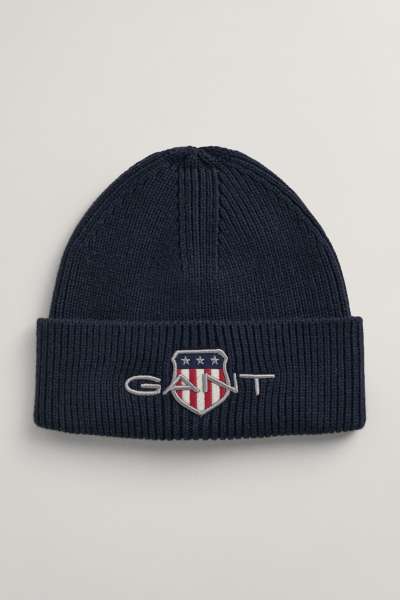 SAPKA 1-6 ÉVES GANT ARCHIVE SHIELD BEANIE EVENING BLUE