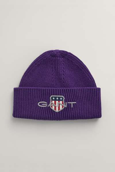 SAPKA 1-6 ÉVES GANT ARCHIVE SHIELD BEANIE PANSY PURPLE