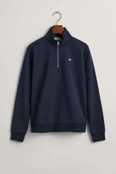 MELEGÍTŐ FELSŐ GANT SHIELD HALF ZIP SWEATSHIRT EVENING BLUE
