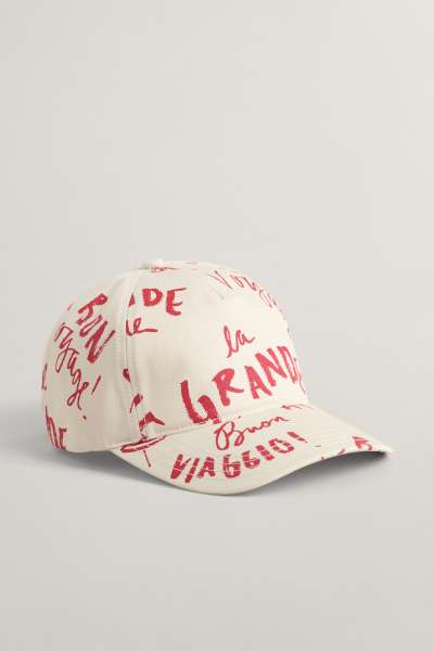SAPKA GANT TEXT PRINTED CAP CREAM