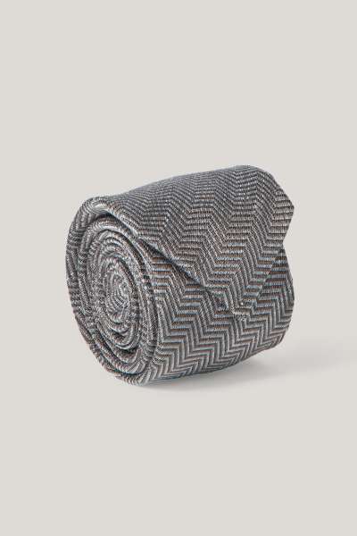 NYAKKENDŐ GANT SILK LINEN HERRINGBONE TIE DRY SAND
