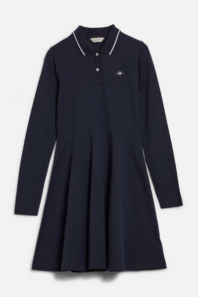 RUHA GANT PIQUE SPIN DRESS EVENING BLUE