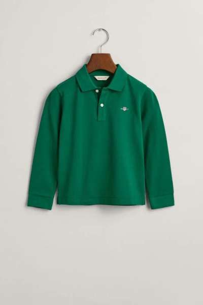 PÓLÓ GANT SHIELD LS PIQUE RUGGER WILD GREEN