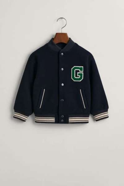DZSEKI GANT WOOL VARSITY JACKET EVENING BLUE