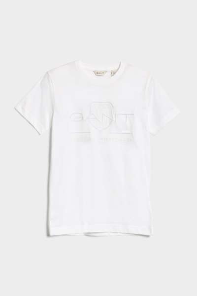 PÓLÓ GANT TONAL AS SS T-SHIRT WHITE