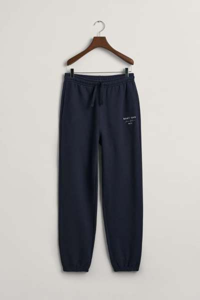 TRÉNINGNADRÁG GANT RELAXED GRAPHIC SCRIPT SWEATPANTS EVENING BLUE