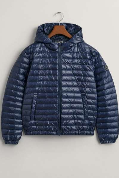 DZSEKI GANT SHINY LIGHT PADDED DOWN JACKET EVENING BLUE