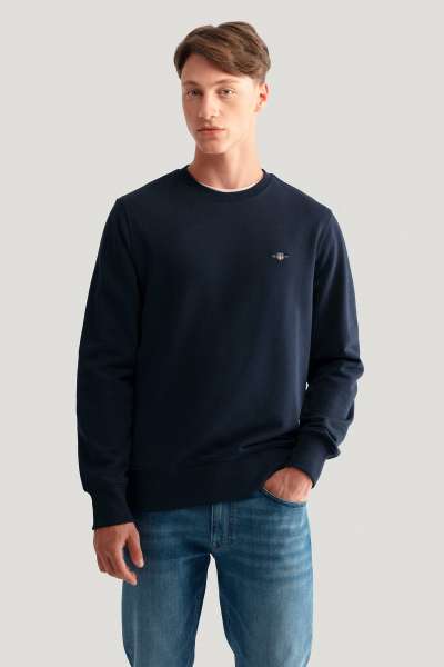 ELEGÍTŐ FELSŐ GANT REG SHIELD C-NECK SWEAT EVENING BLUE