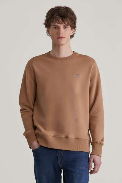 ELEGÍTŐ FELSŐ GANT REG SHIELD C-NECK SWEAT WAR KHAKI