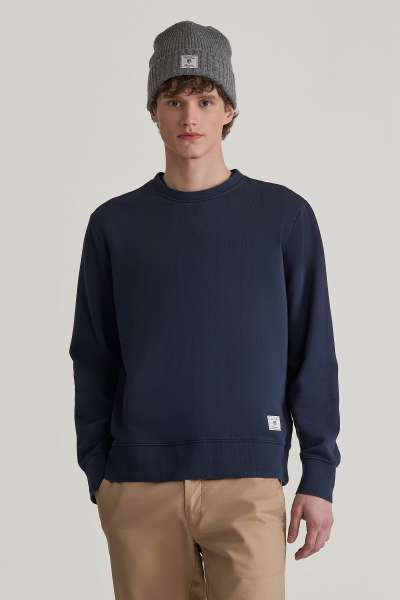 ELEGÍTŐ FELSŐ GANT WASHED C-NECK SWEAT EVENING BLUE